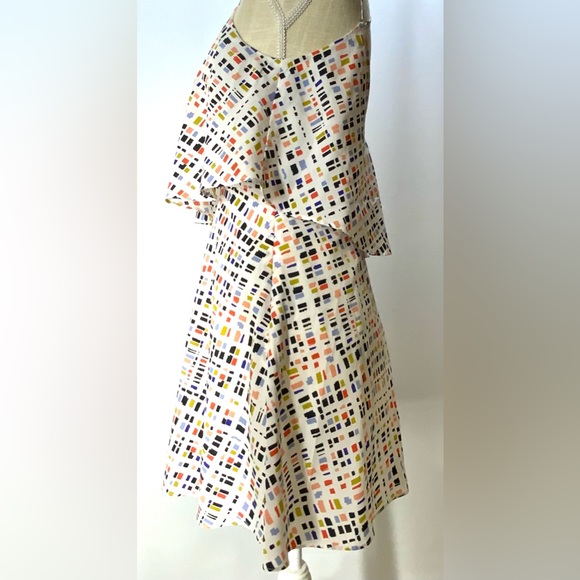 CeCe by Cynthia Steffe Strappy Summer Dress-White with Geometric Pattern-Size 0 - Picture 8 of 14